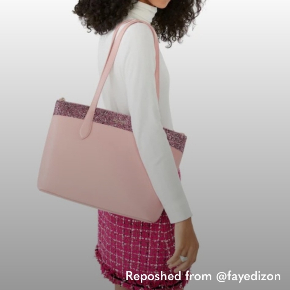 Kate Spade Pink and Glitter Tote